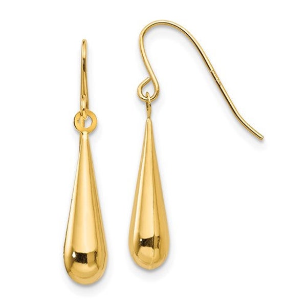 Open Circle and Bar Drop French Wire Earrings