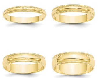 Size 9.5 Bonyak Jewelry 10k Yellow Gold 2mm Milgrain Band Size 9.5 Bonyak Jewelry 10k Yellow Gold 2mm Milgrain Band