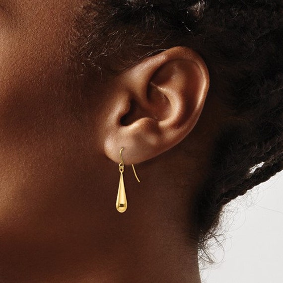 14k yellow gold teardrop earrings best sale