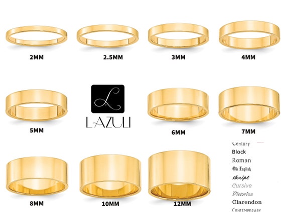 14K Flat 4mm Wedding Band