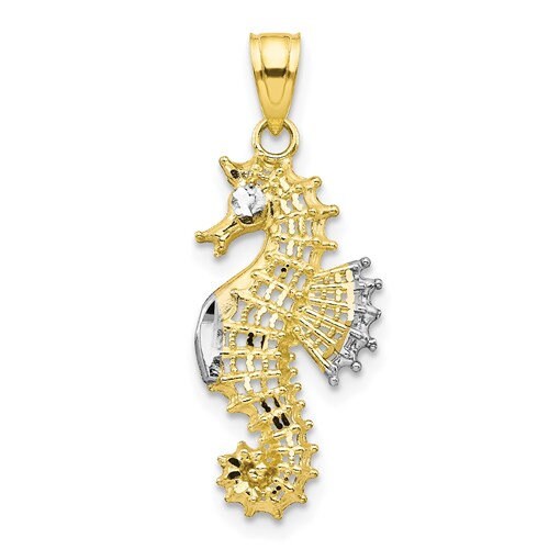 White gold sale seahorse necklace