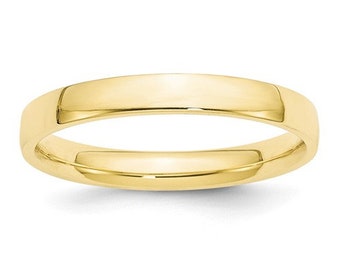 REAL Comfort Fit 10K Solid Yellow Gold 3mm Men's and Women's Wedding Band Midi Thumb Toe Ring Sizes 4-14. Solid 10k Yellow Gold. U.S  Made