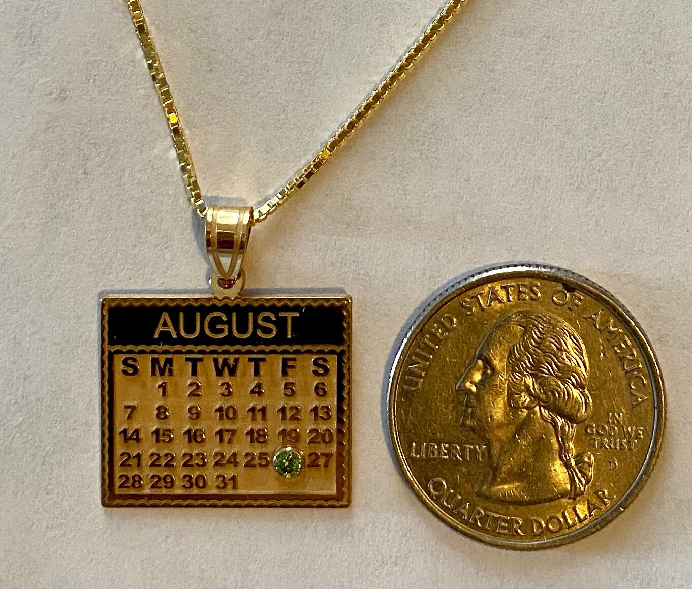 Necklace included Personalized Birthday Calendar with Etsy