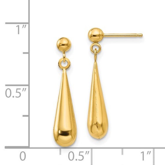 14K Gold Teardrop Post Earrings – Lireille