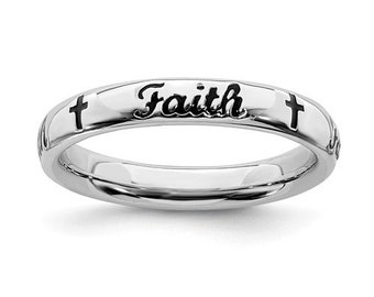 Faith 3.50 mm plata esterlina comfort fit banda de boda promete compromiso pulgar pulgar midi simple minimalista anillo regalo para su expresión