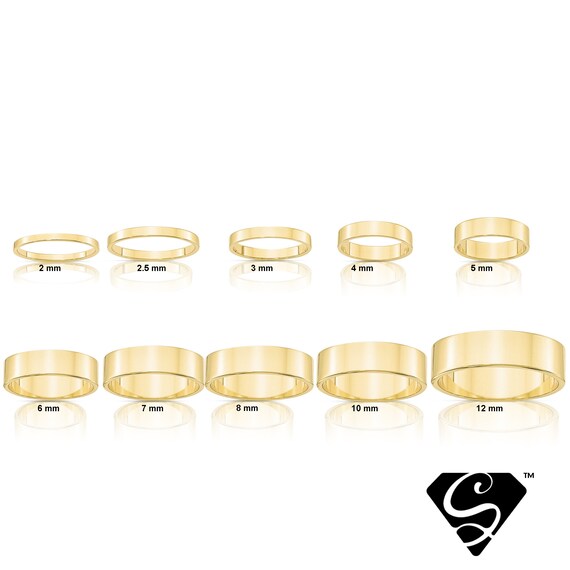 10K White Gold 7mm Light Weight Flat Band Ring Size 4 to 14 10K White Gold 7mm Light Weight Flat Band Ring Size 4 to 14