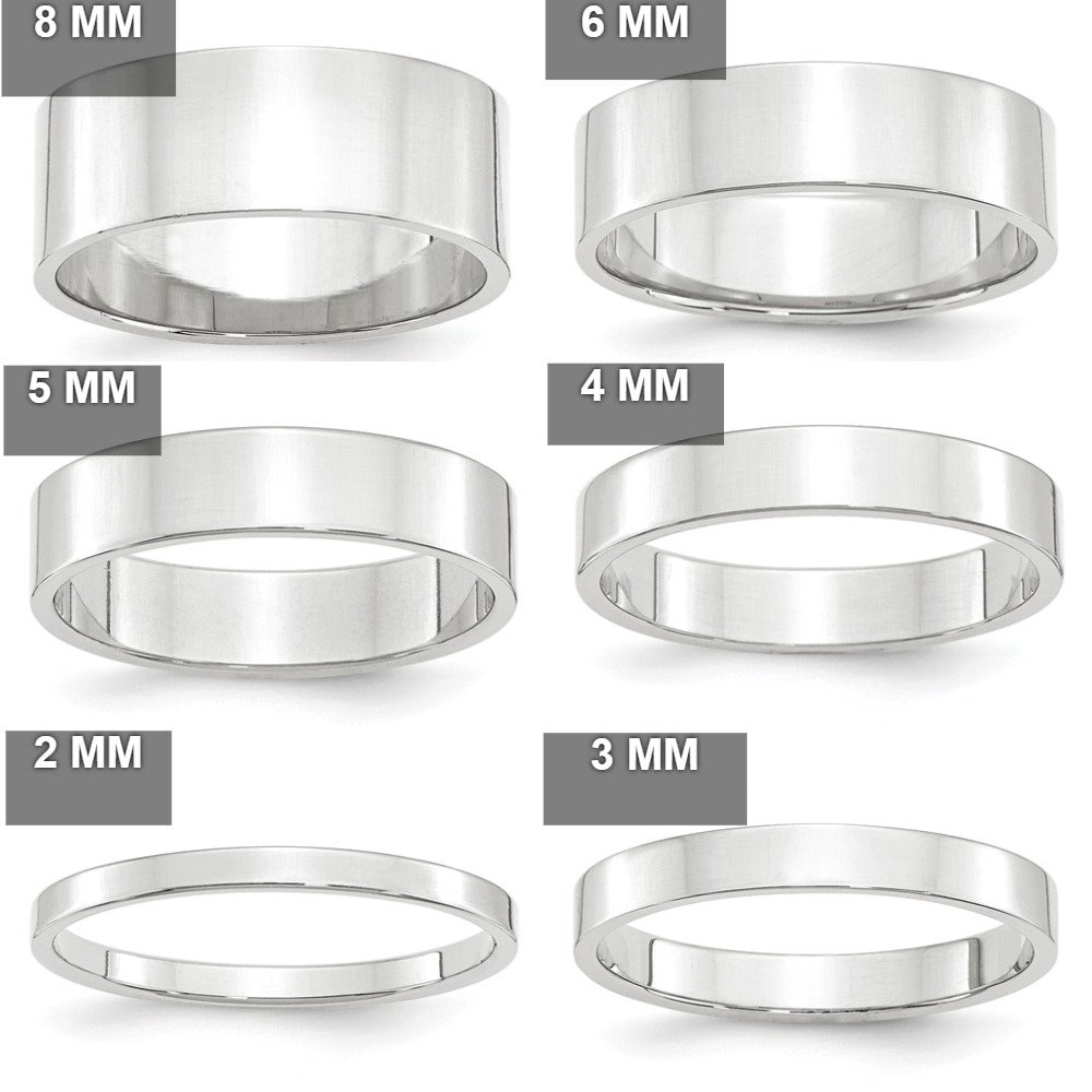 Toe Ring 1mm to 8mm Stainless Steel Polish Finish Flat Wedding Band Thumb Toe Ring 1mm to 8mm Stainless Steel Polish Finish Flat Wedding Band Thumb