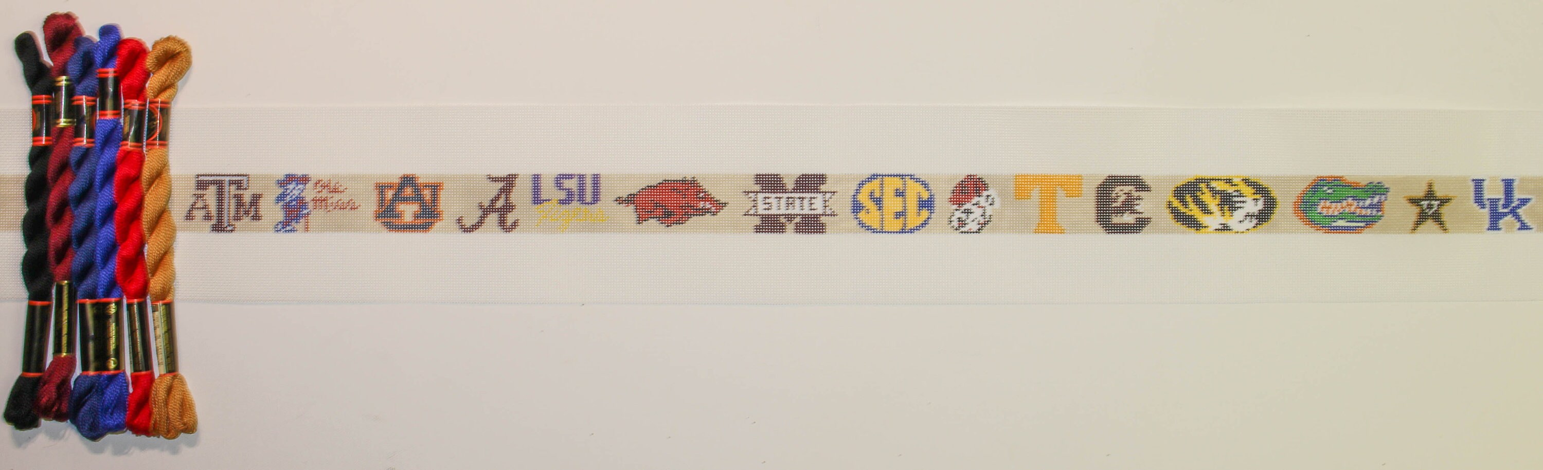 SEC Needlepoint Belt, Needlepoint Belt Kit, Includes Canvas and Thread