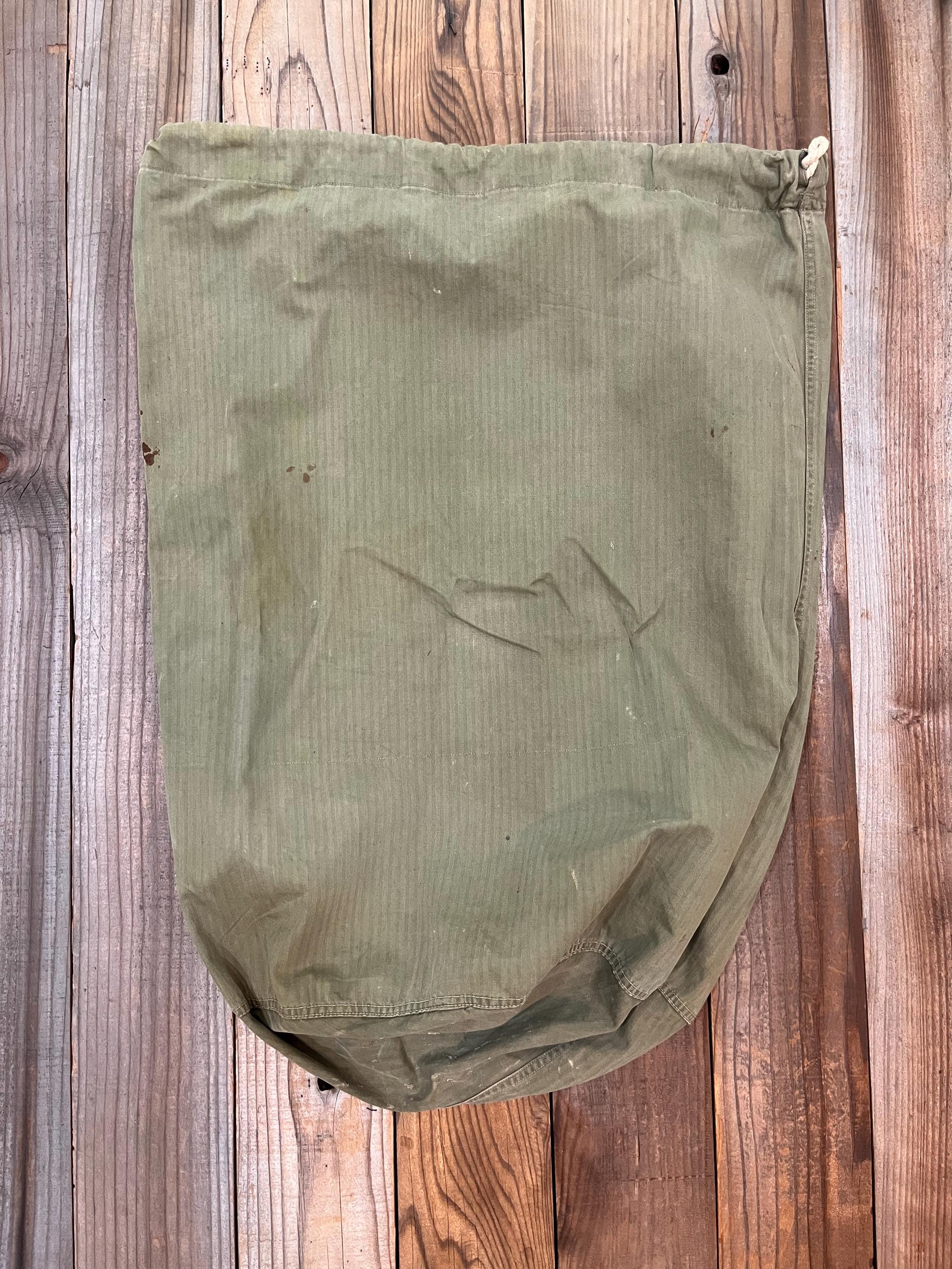 ヴィンテージ ミリタリー 米軍 HBT オリーブグリーン ランドリーバッグ 