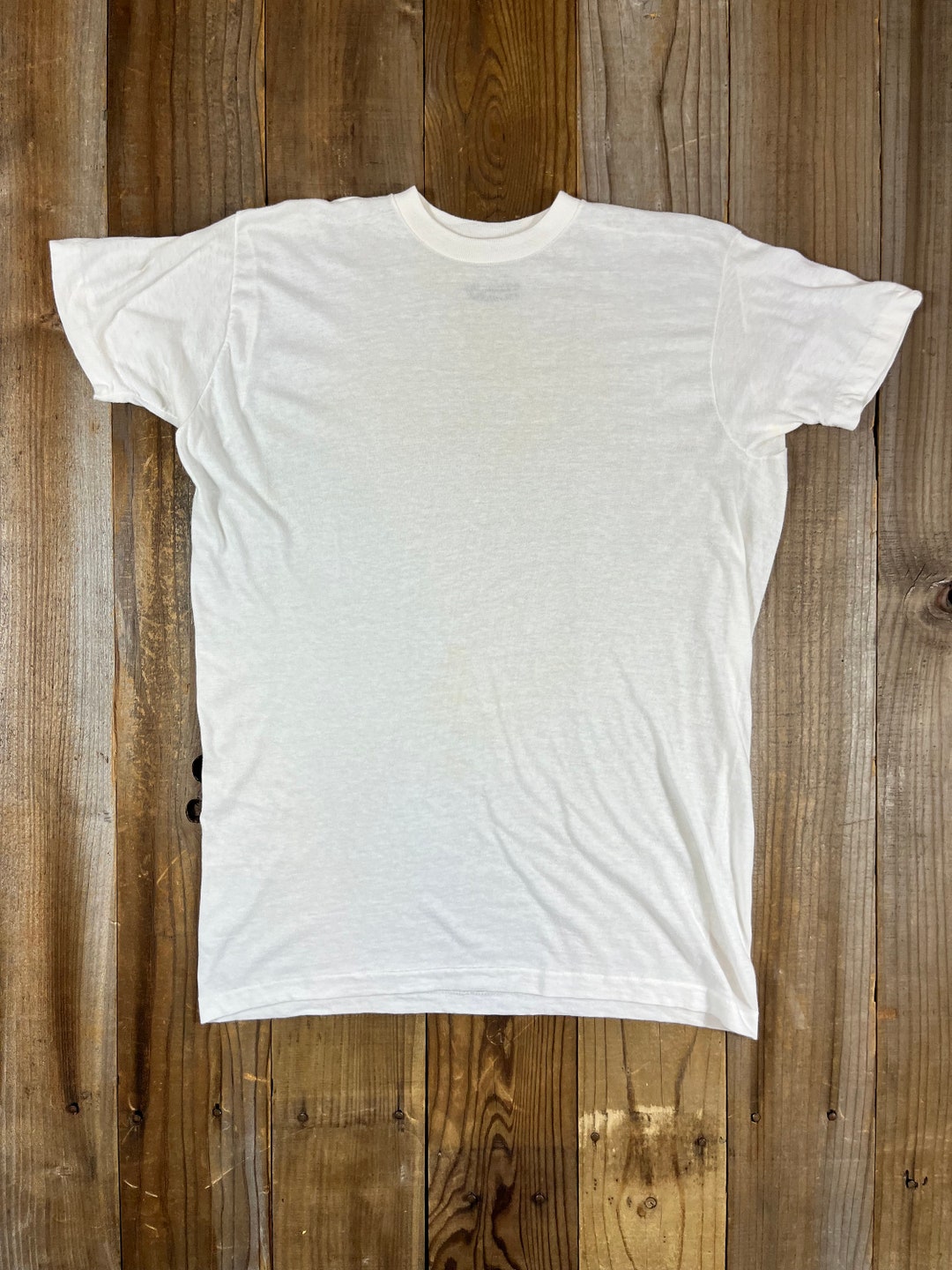 1990's Govt Issue Single Stitch Blank White 100 Cotton Etsy