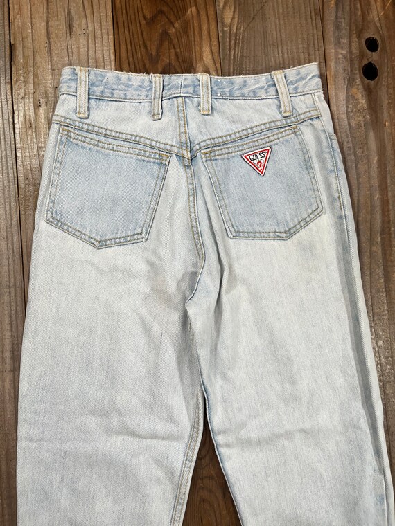 1980's 1990's Guess Light Wash Blue Jeans Waist 27 - image 8