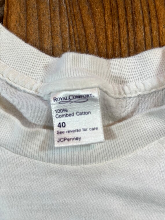 1990's Royal Comfort Blank White Shirt S - image 4