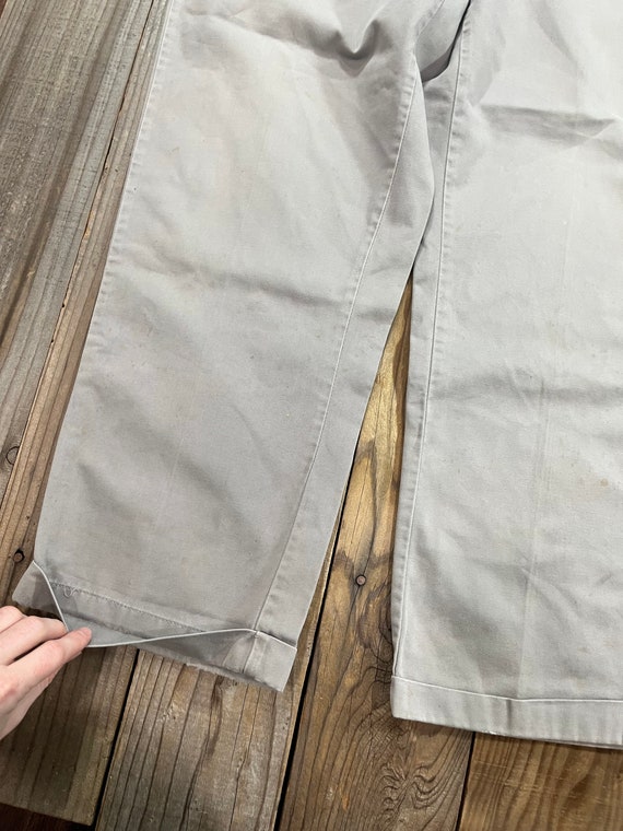1950's 1960's Faded Gray Work Pants 100% Cotton 3… - image 3