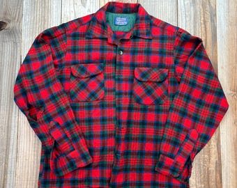 Pendelton Mens Gray Shadow Plaid Board Shirt, M. - Etsy