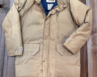 Vintage The North Face Tan Down Parka Jacket Damaged
