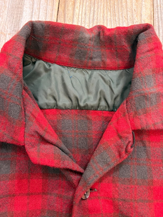Vintage Red Pendleton Loop Collar Board Shirt No … - image 3