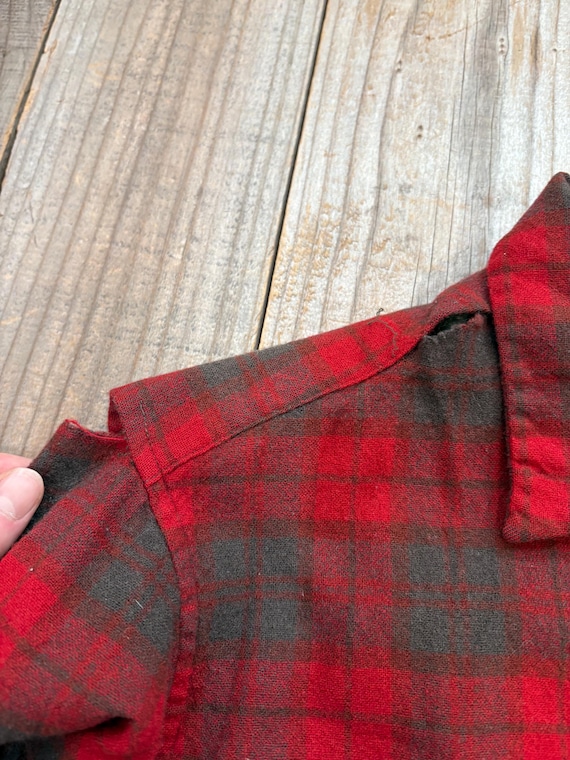 Vintage Red Pendleton Loop Collar Board Shirt No … - image 4