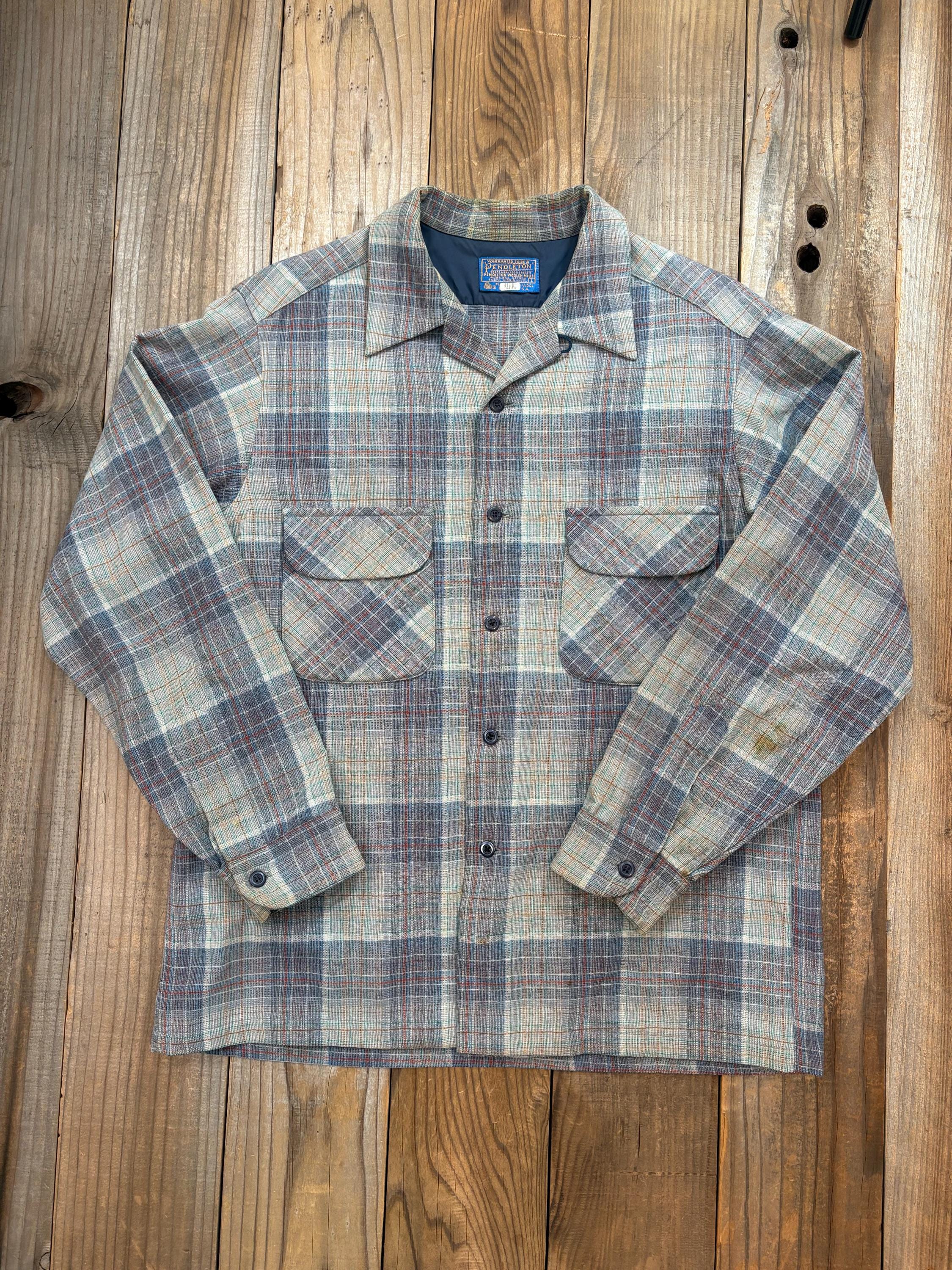 ネ*オ様 美品　50s PENDLETON BOARD SHIRT Ｌ Shop Men's Board Shirt for Timeless Look