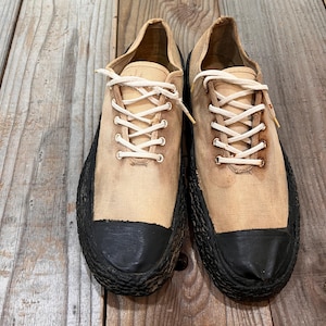 Vintage 30&#39;s 40&#39;s Hood Rubber Company Early Vulcanized Canvas Sneakers 8 9