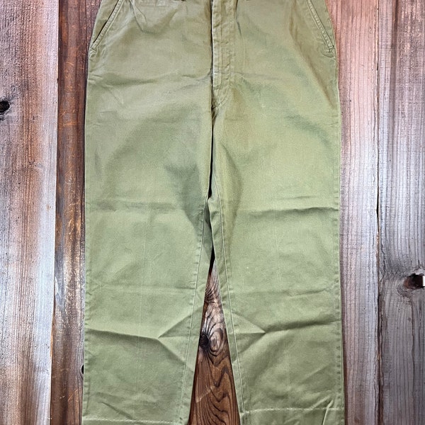 Vintage Boy Scouts Green Cotton Work Pants 35x28