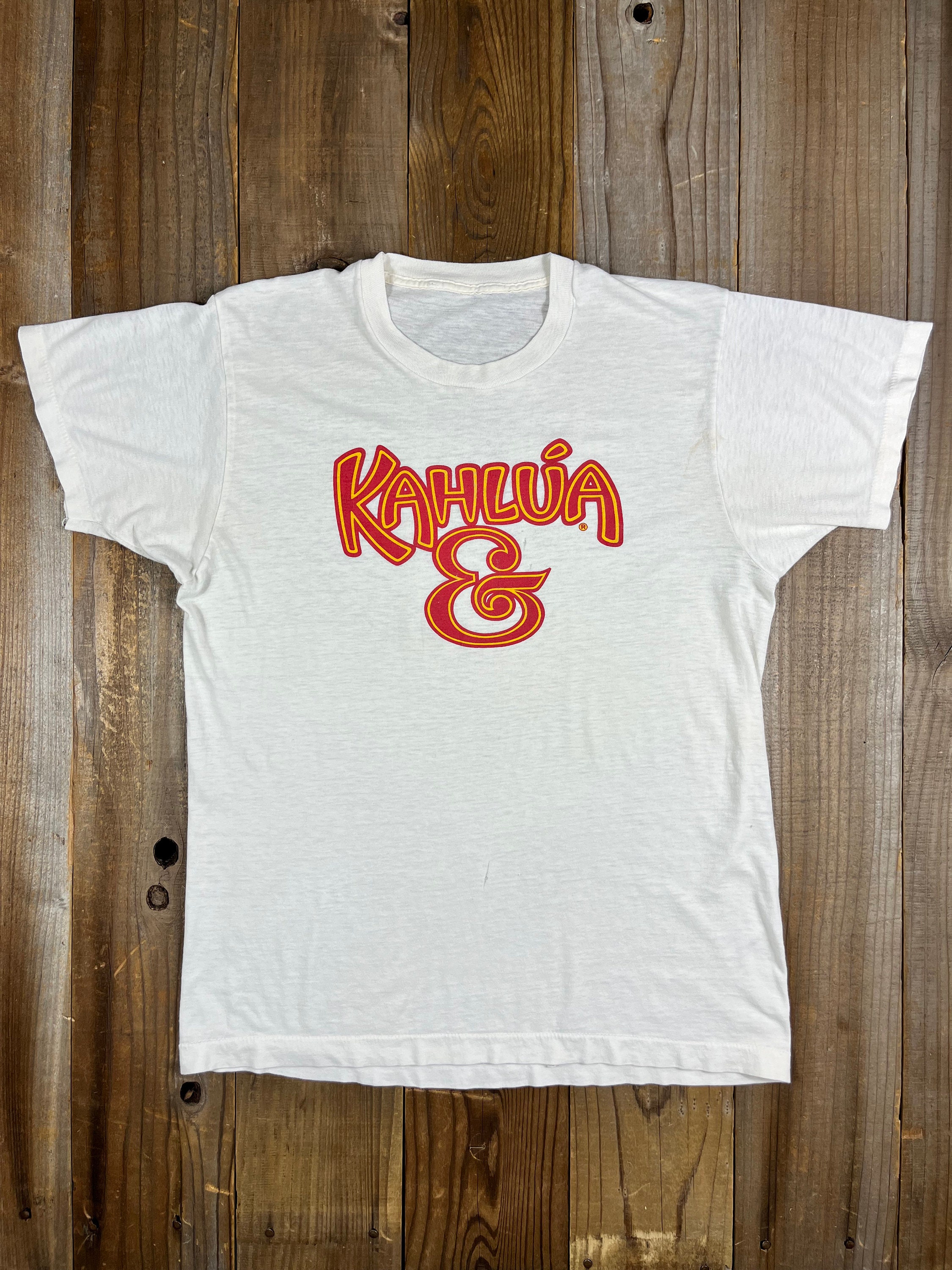 T-shirt KAHALUA Blanc Graphique – Taille XL – Occasion Très Bon état