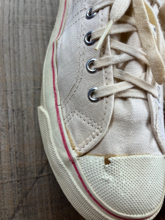 50's 60's Converse Fast Break White Tennis Shoe S… - image 2