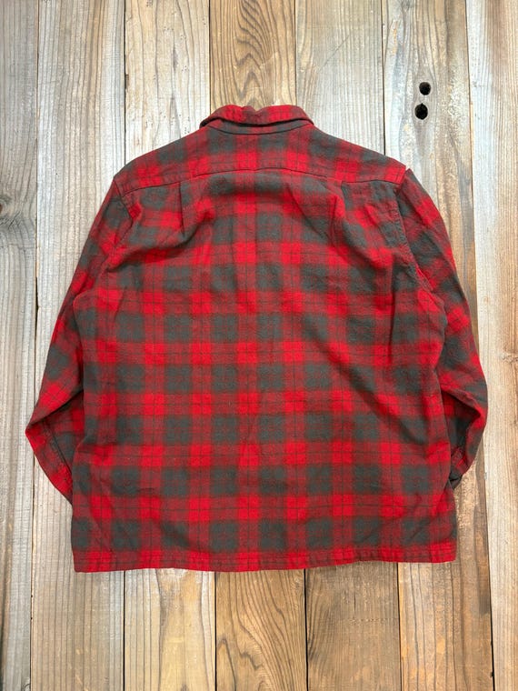 Vintage Red Pendleton Loop Collar Board Shirt No … - image 5