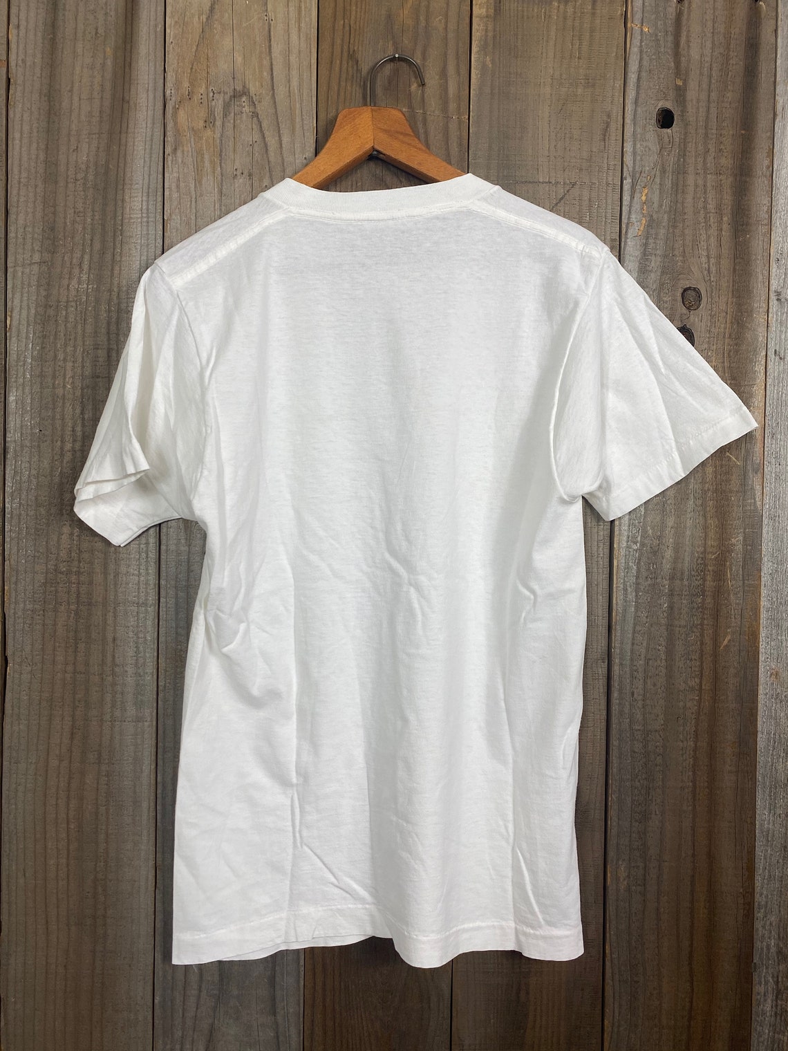 Vintage 1980's BVD Blank White Tee Shirt M | Etsy