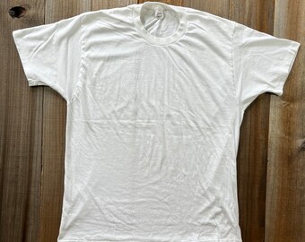 1980's Jockey Single Stitch Blank White 100% Cotton Tee Shirt XL - Etsy