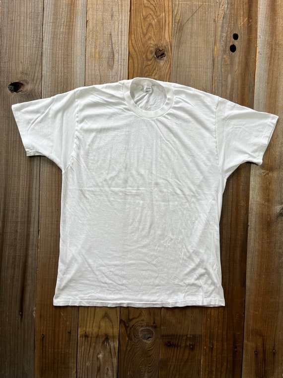 1990's Jockey Blank White Tee Shirt XL