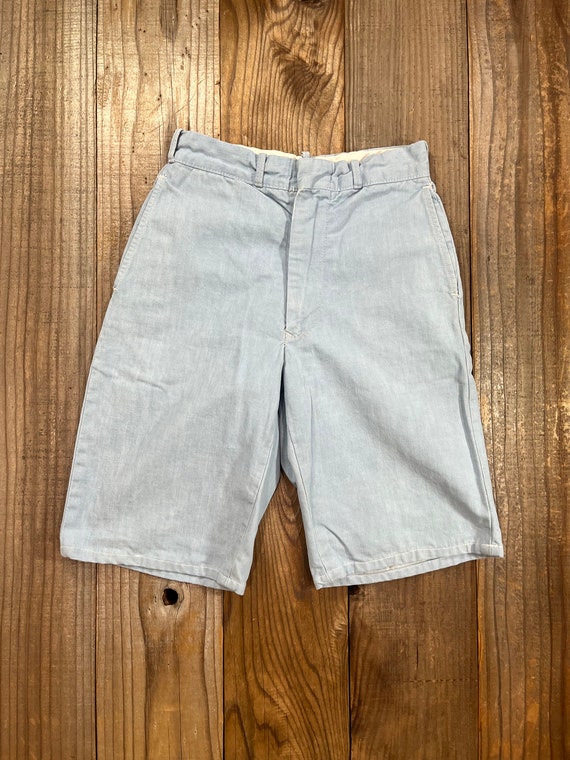 50's 60's Levi's Big E Baby Blue Shorts 23 Waist