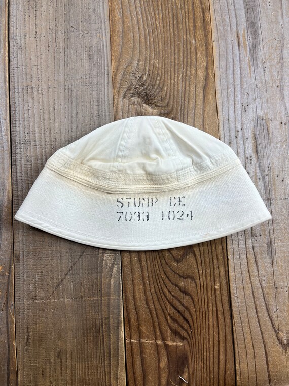 Vintage US Navy Dixie Cup White Bucket Hat W/ Stencil Etsy UK