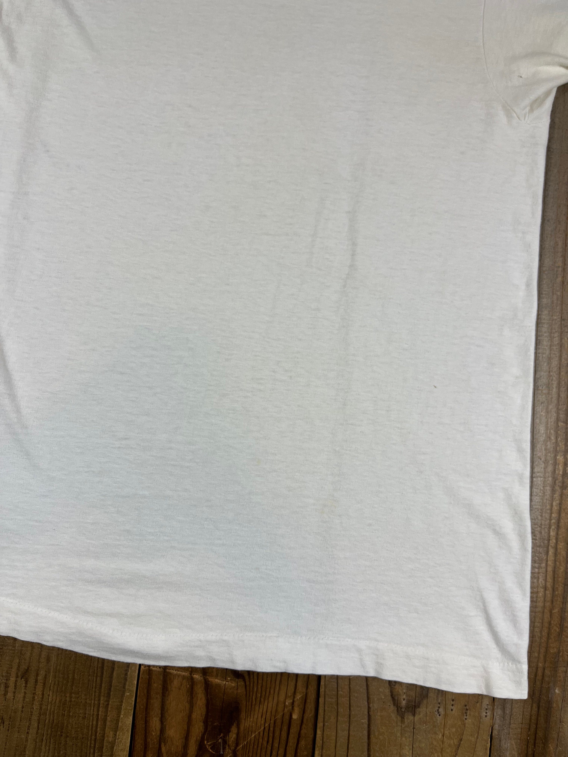 VTG 80S EGON VON FURSTENBERG WHITE SINGLE STITCH GRAPHIC TEE MEDIUM main image 0