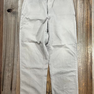 1950's 1960's Faded Gray Work Pants 100% Cotton 33 Waist