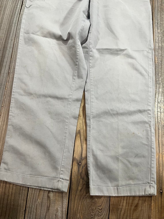 1950's 1960's Faded Gray Work Pants 100% Cotton 3… - image 2