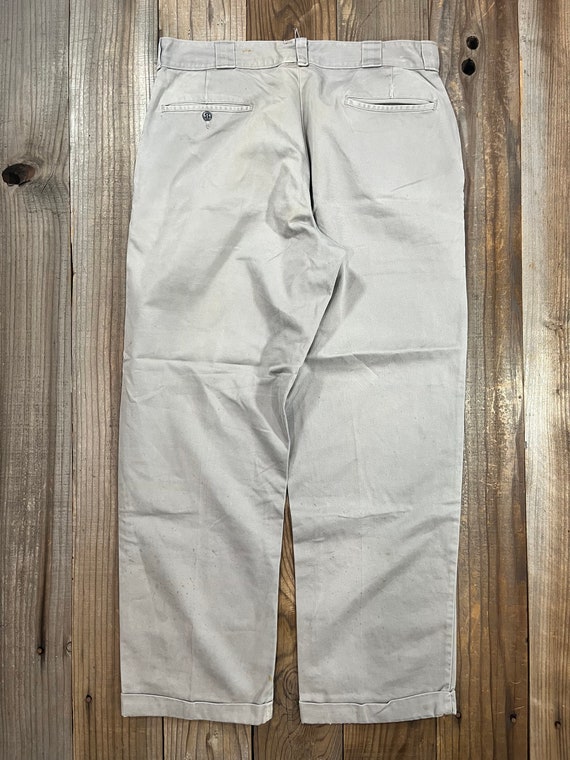 1950's 1960's Faded Gray Work Pants 100% Cotton 3… - image 7