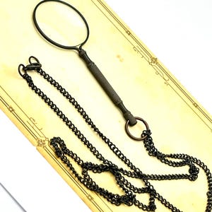 Monocle Costume Magnifying Glass Necklace - Pocket Magnifier Pendant - Nautical Gift Handmade Solid Brass Magnifying Glass Necklace image 13