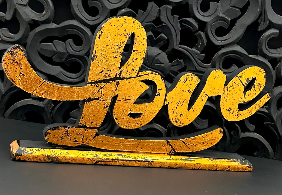 Love Signs for Home Decor Free Standing Love Sign Wooden Etsy