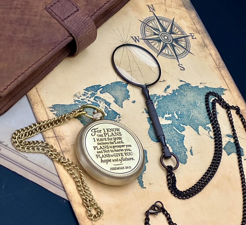 Monocle Costume Magnifying Glass Necklace - Pocket Magnifier Pendant - Nautical Gift Handmade Solid Brass Magnifying Glass Necklace image 14