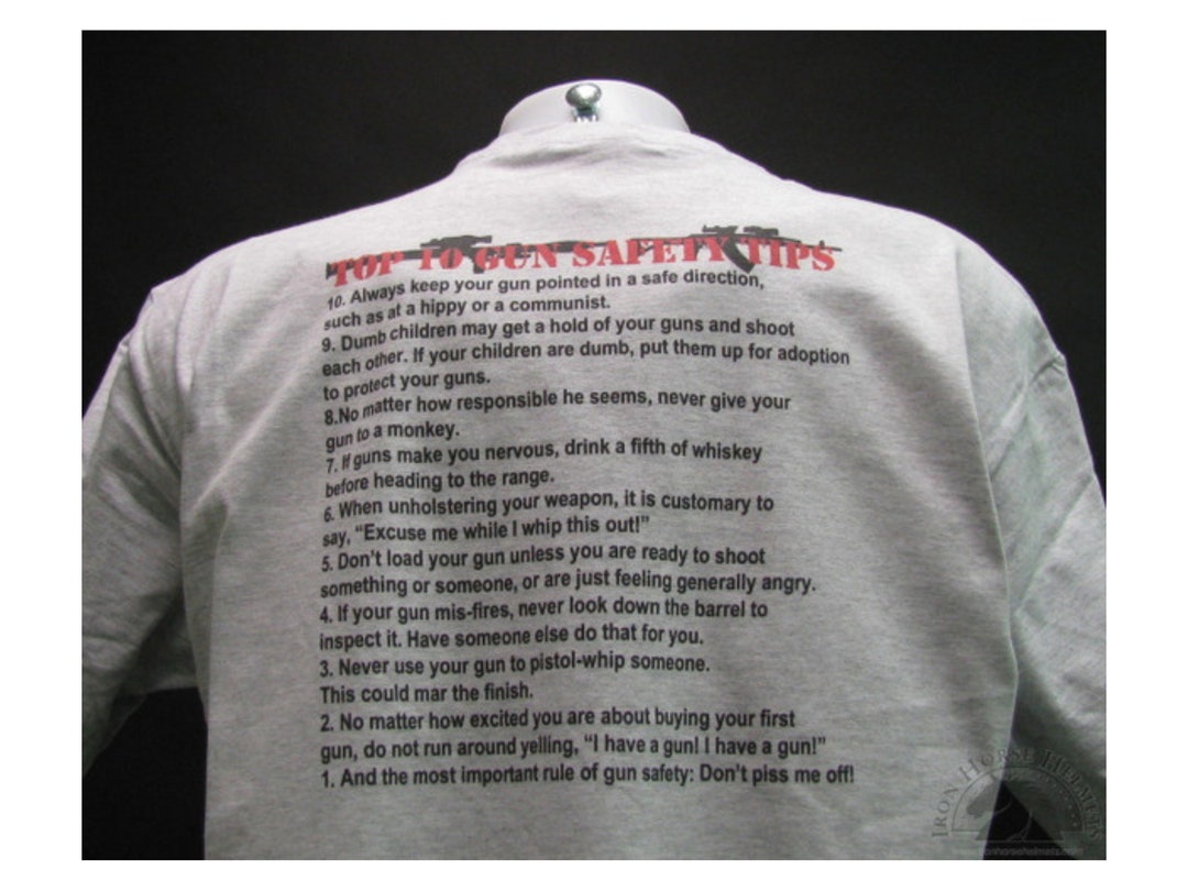 Top 10 Gun Safety Tips Shirt Etsy