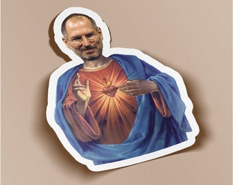 Saint Steve Jobs Sticker Hydro Flask Sticker Laptop Sticker - BOGO - Buy One Get One Free of the SAME sticker