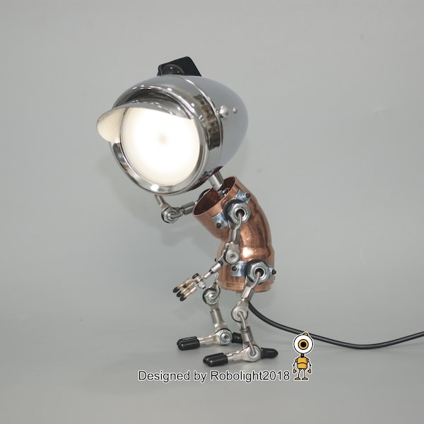 3 in 1 color light dimmer Pipe robot lamp table lamp