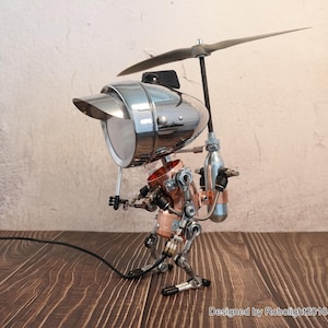 Helicopter Man Robot Lamp table Desk lamp Unique Lighting