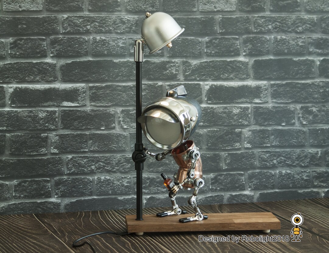Drunker Pipe Robot Lamp Table Lamp Robot Desk Lamp Etsy