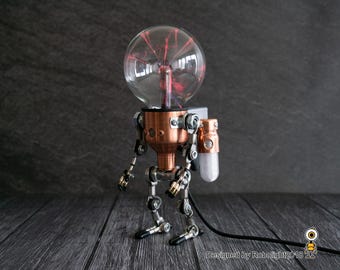 プラズマグローブヘッドロボットランプテーブルデスクランプユニークな照明