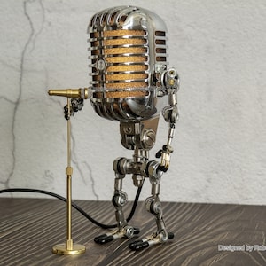 Singing microphone robot lamp table lamp - robot desk lamp