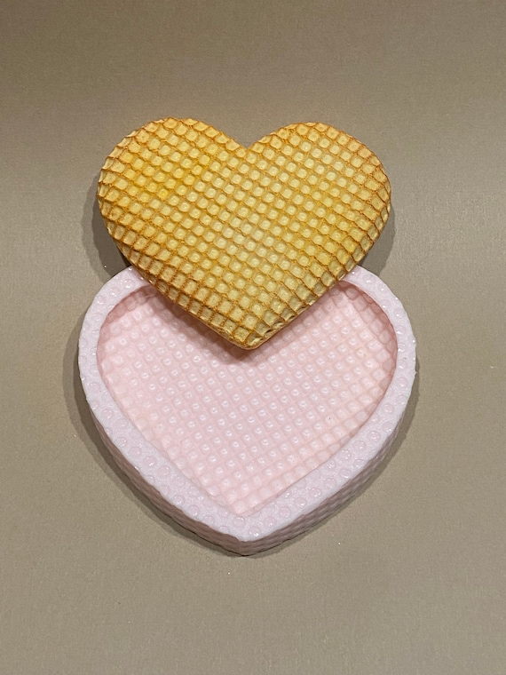 Wafer Heart Cookie Silicone Mold Wafer Molds Food Molds Heart Molds Heart  Soap Molds Soap Mold Candle Molds Baking Molds Fake Bake Molds 