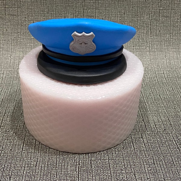 Policeman hat silicone mold 3D policeman hat mold hat mold police mold policeman hat mould soap mold candle mold policeman hat cake