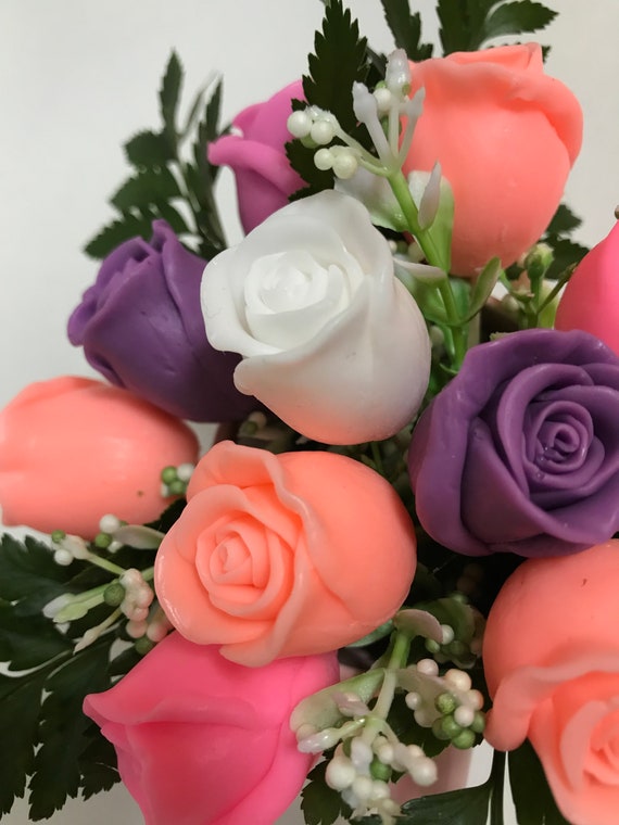 Flower Bouquet Candle Mold - 3D Rose Bouquet Candle Molds