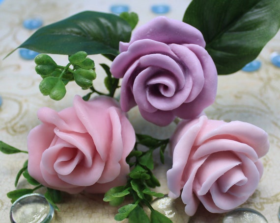 Rose Mold Flower Silicone Mold Flower Soap Mold Melt and Pour Soap Molds  Rose Soap Favors Cold Process Soap Rose Molds Silicone Candle Molds 